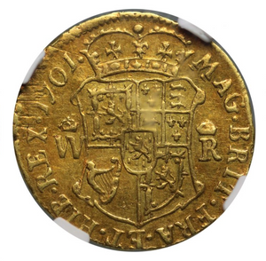 Scotland - William III 1701 Gold Half Pistole