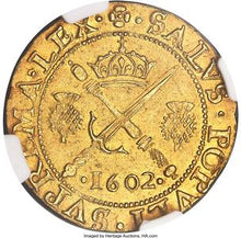 James VI gold Sword And Scepter 1602 MS61 NGC