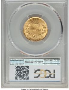 Victoria gold Sovereign 1870-SYDNEY MS61 PCGS