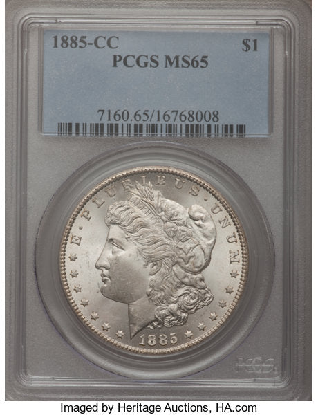Morgan Dollar 1885-CC Silver $1 MS-65 PCGS