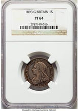 Victoria Proof Shilling 1893 PR64 NGC,