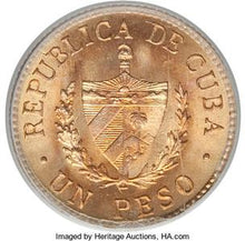 Republic gold Peso 1915 MS67 PCGS