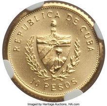Republic gold 10 Pesos 1988 MS69 NGC