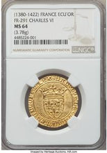 Charles VII (1422-1461) gold Ecu d