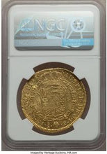 Ferdinand VII gold 8 Escudos 1815 So-FJ MS61 NGC