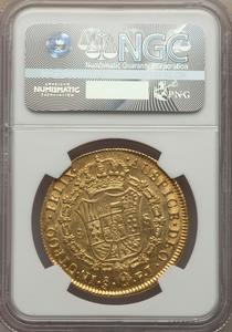 Ferdinand VII gold 8 Escudos 1810 So-FJ AU55 NGC