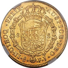 Ferdinand VII gold 8 Escudos 1810 So-FJ AU55 NGC