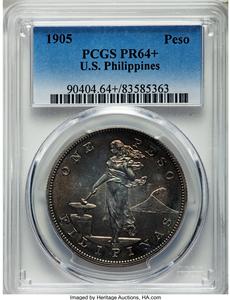 1905 Peso PR64+ PCGS