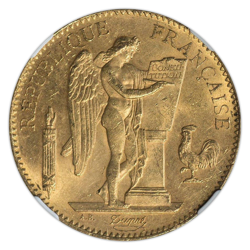 Gold 100 Francs 1886-A France MS-62 NGC - Coin – Powell Coins